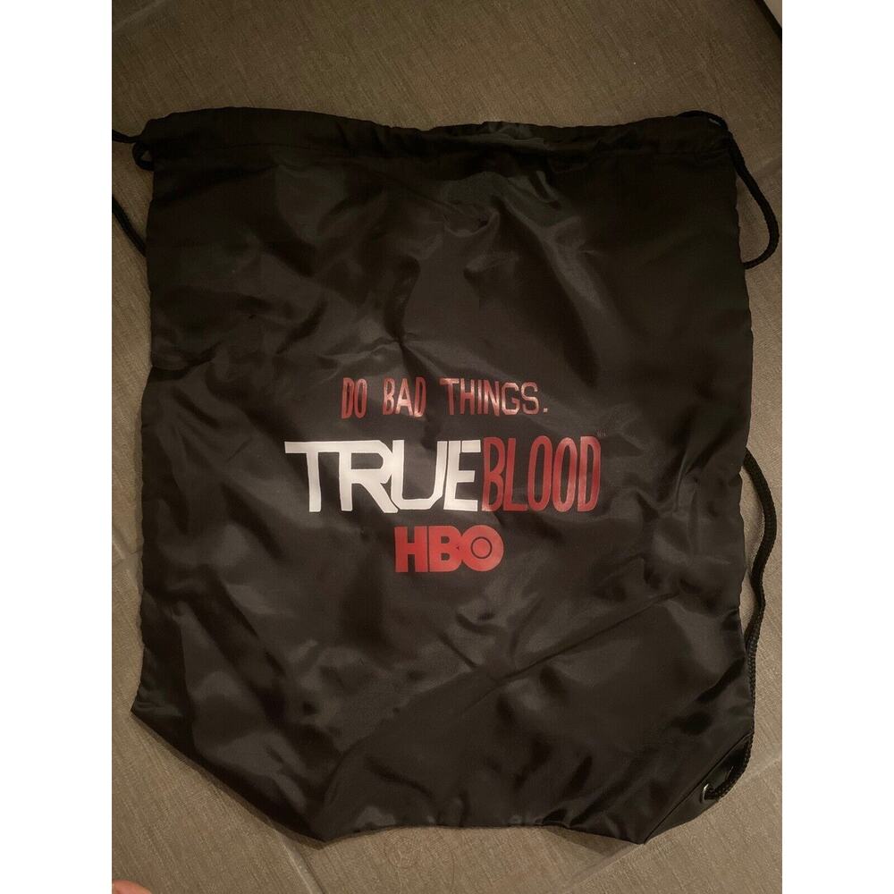 True Blood HBO Season 3 promotional drawstring bag Do Bad Things Rare New!
